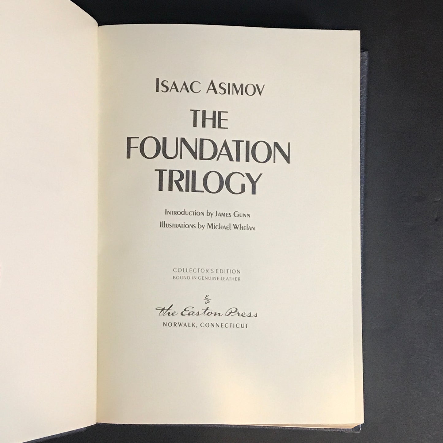 The Foundation Trilogy - Isaac Asimov - Signed - Easton Press - 1985