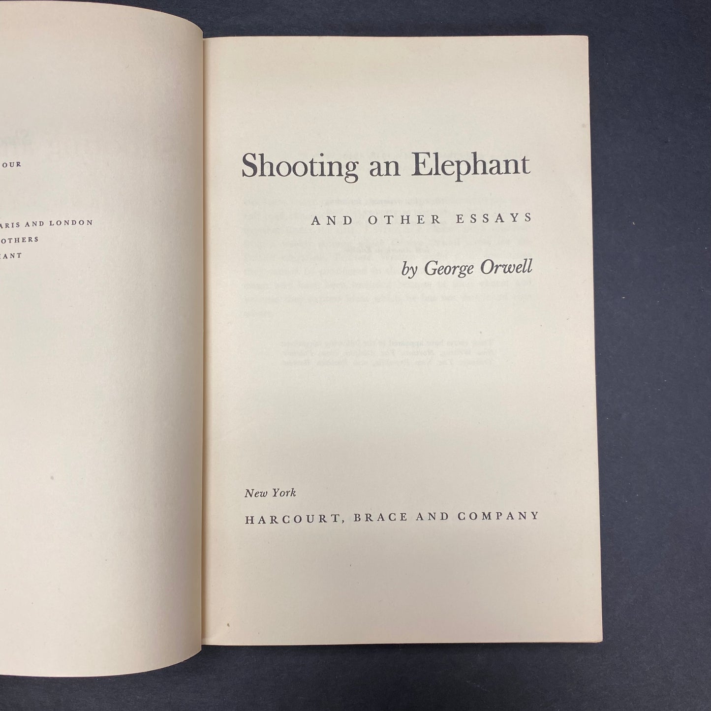 Shooting an Elephant - George Orwell - 1st American Edition - 1950