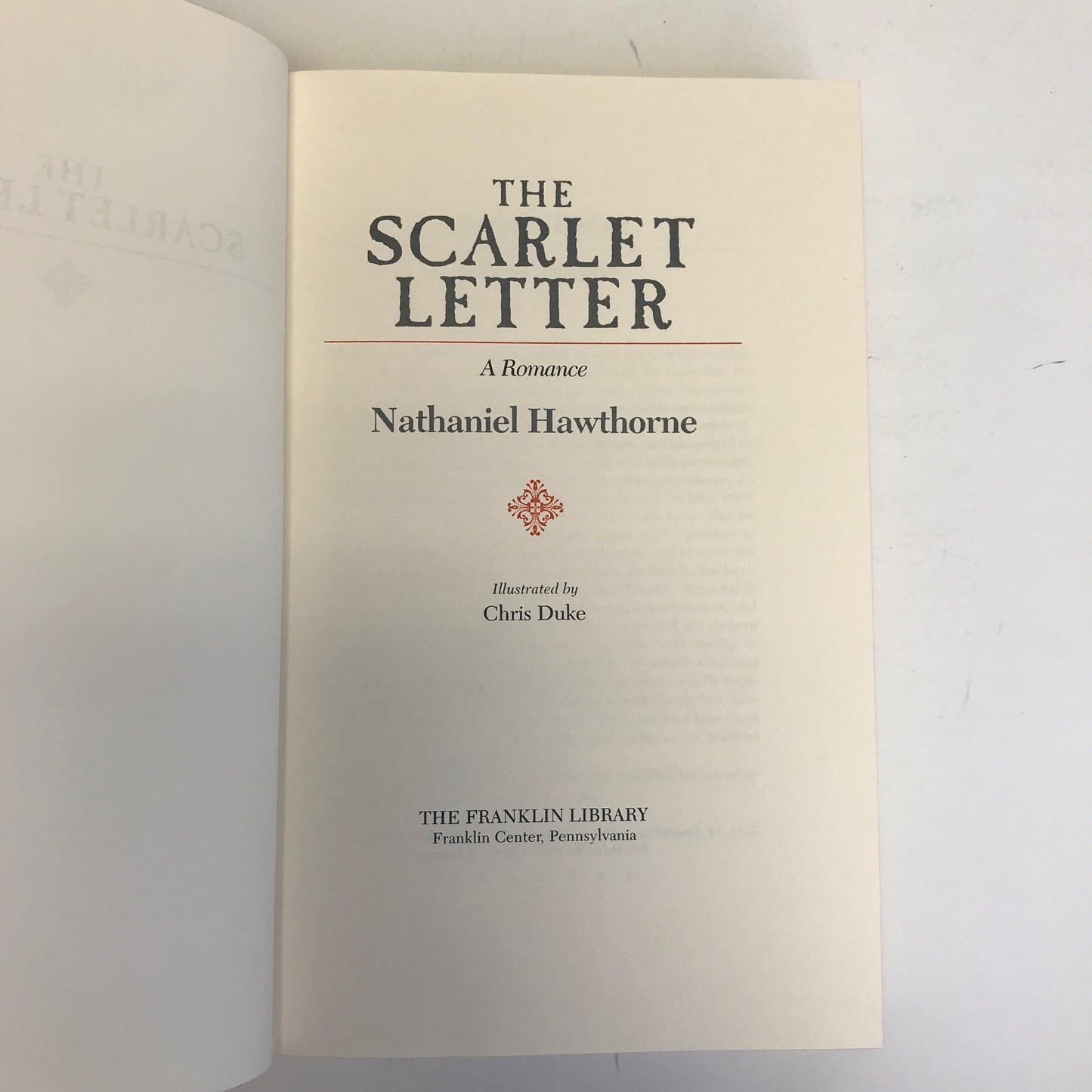 The Scarlet Letter - Nathaniel Hawthorne - Franklin Library - 1979