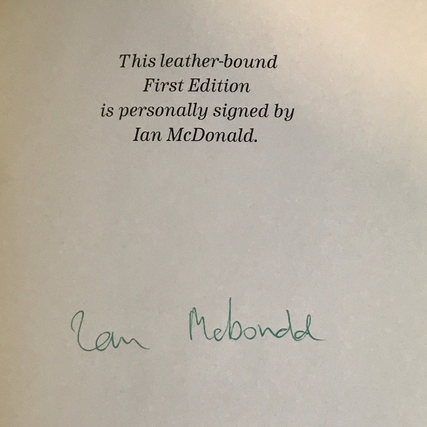 Terminal Café - Ian McDonald - Signed - 1st Edition - Easton Press - 1994