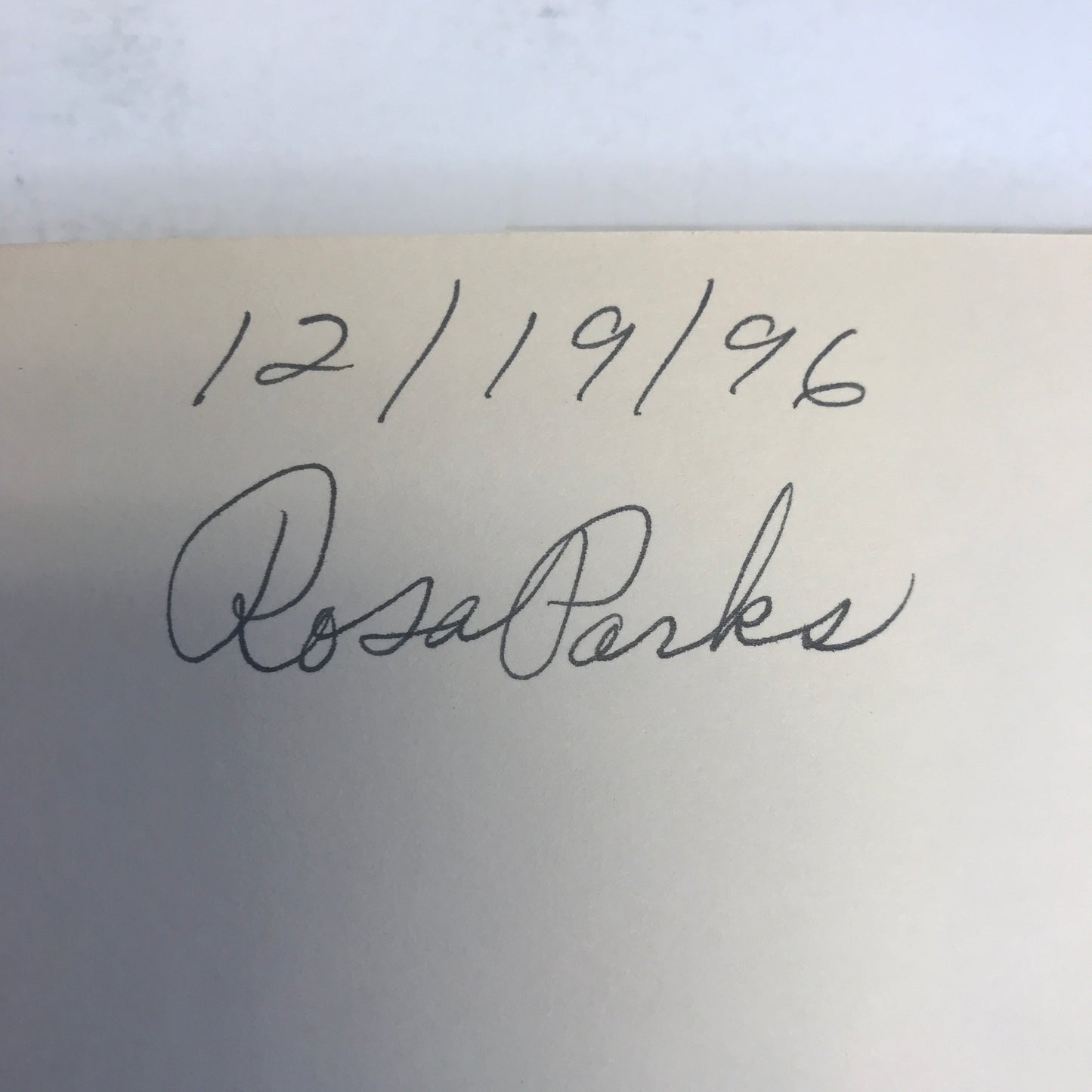 Dear Mrs. Parks - Rosa Parks - Signed by Rosa Parks - 1996