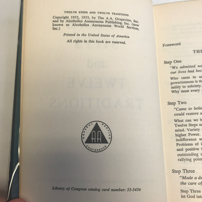 Twelve Steps and Twelve Traditions - A. A. - Early Print - 1953