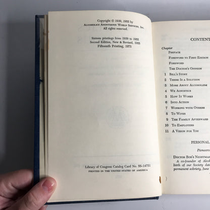 Alcoholics Anonymous - 2nd Edition - 15th Print - 1973