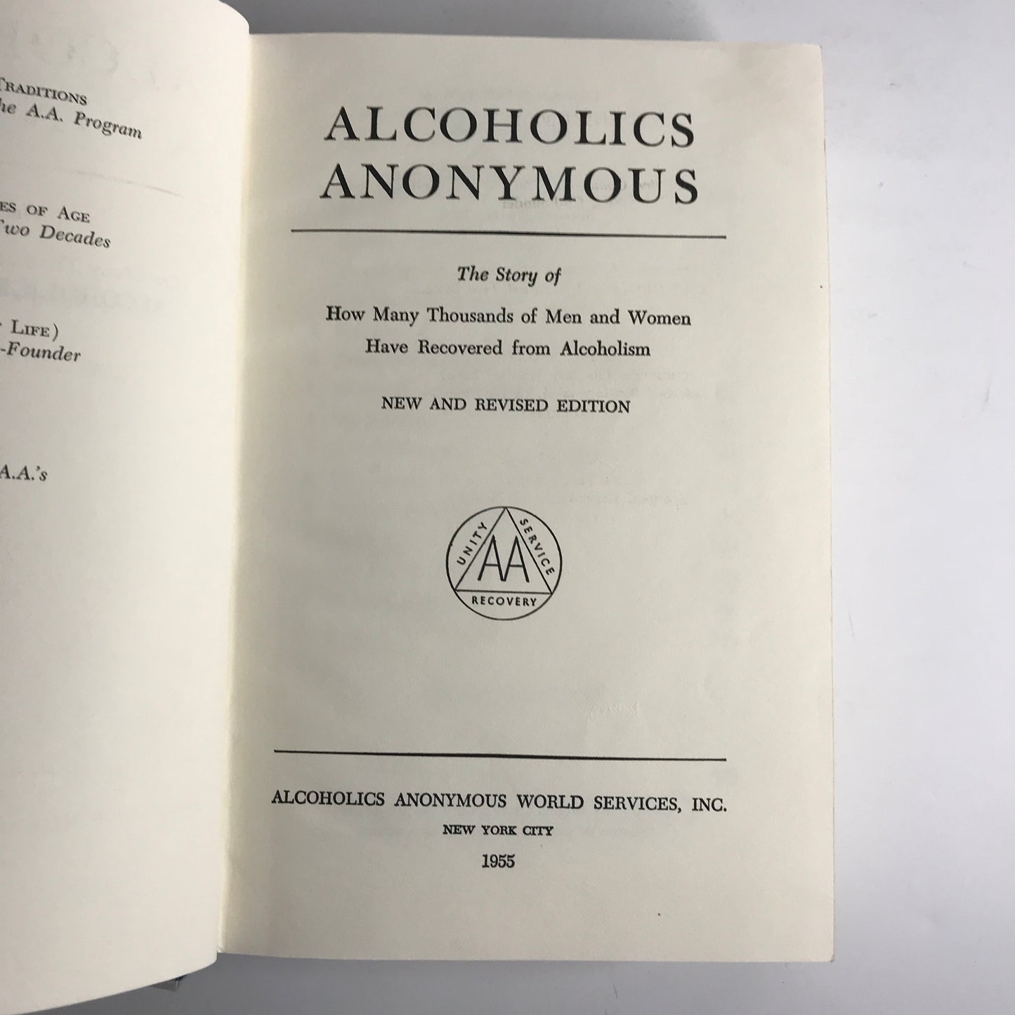 Alcoholics Anonymous - 2nd Edition - 16th Printing - 1974