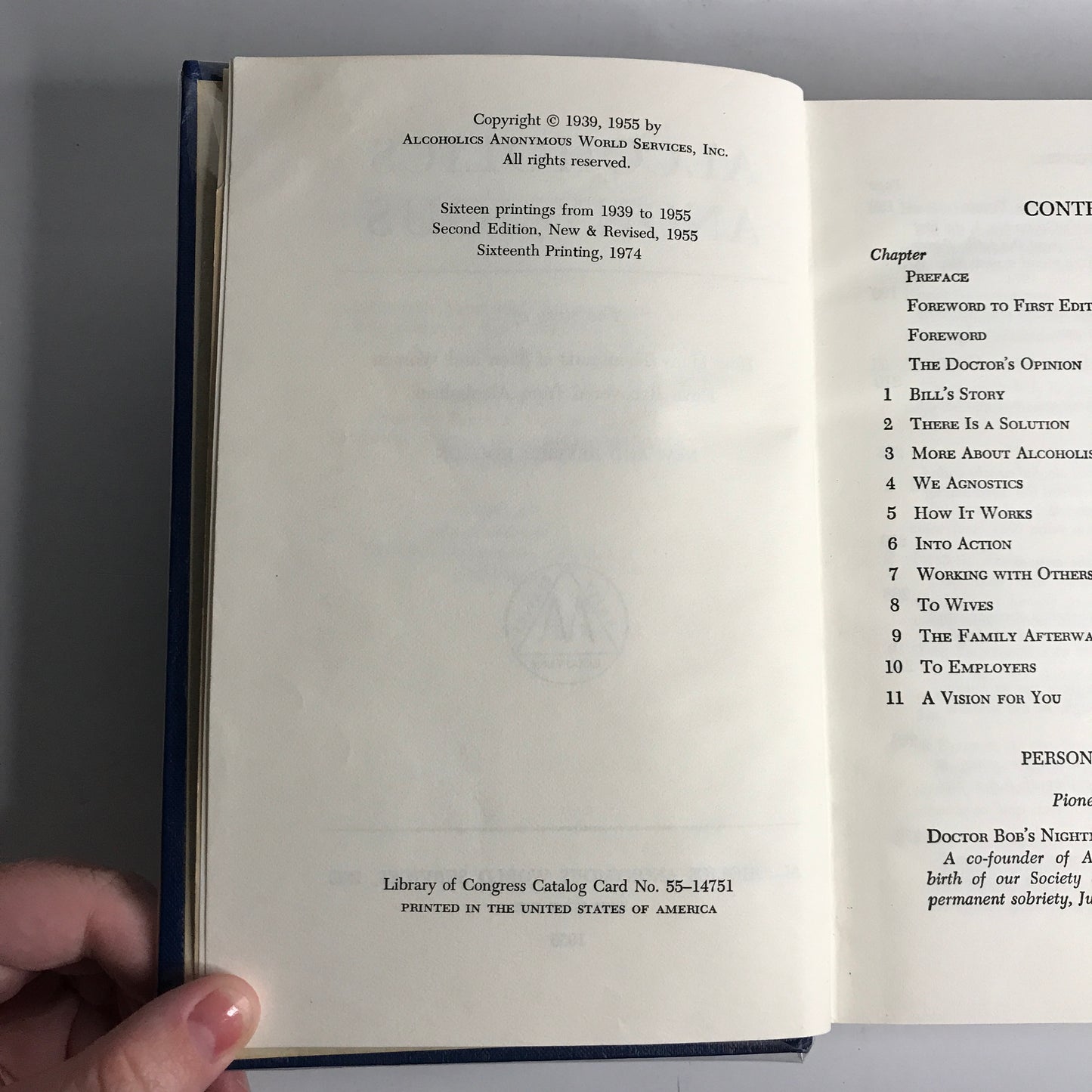 Alcoholics Anonymous - 2nd Edition - 16th Printing - 1974