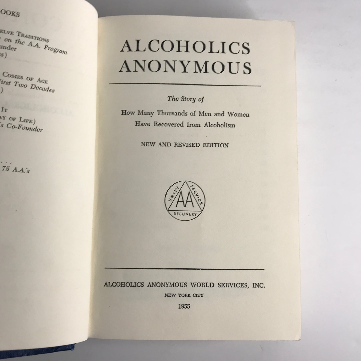 Alcoholics Anonymous - 2nd Edition - 16th Printing - 1974