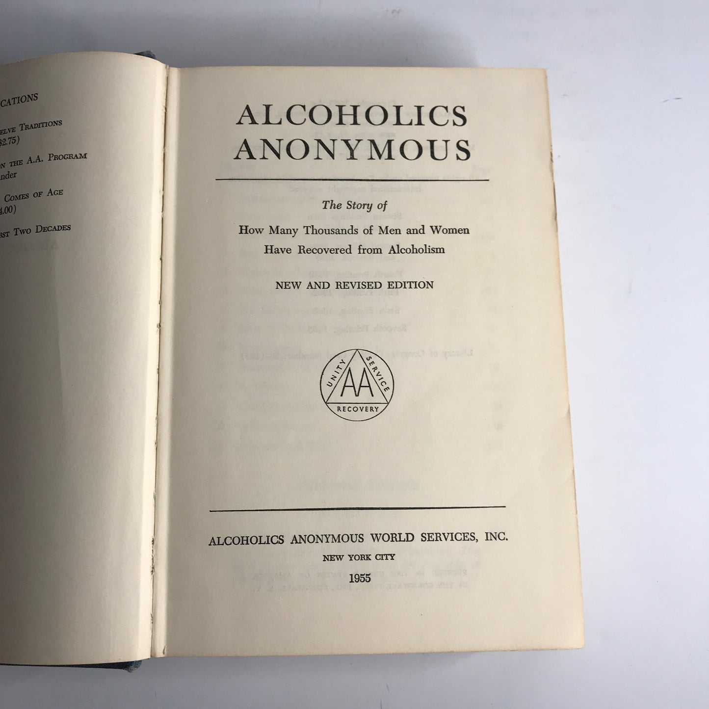 Alcoholics Anonymous - 7th Printing - 1965