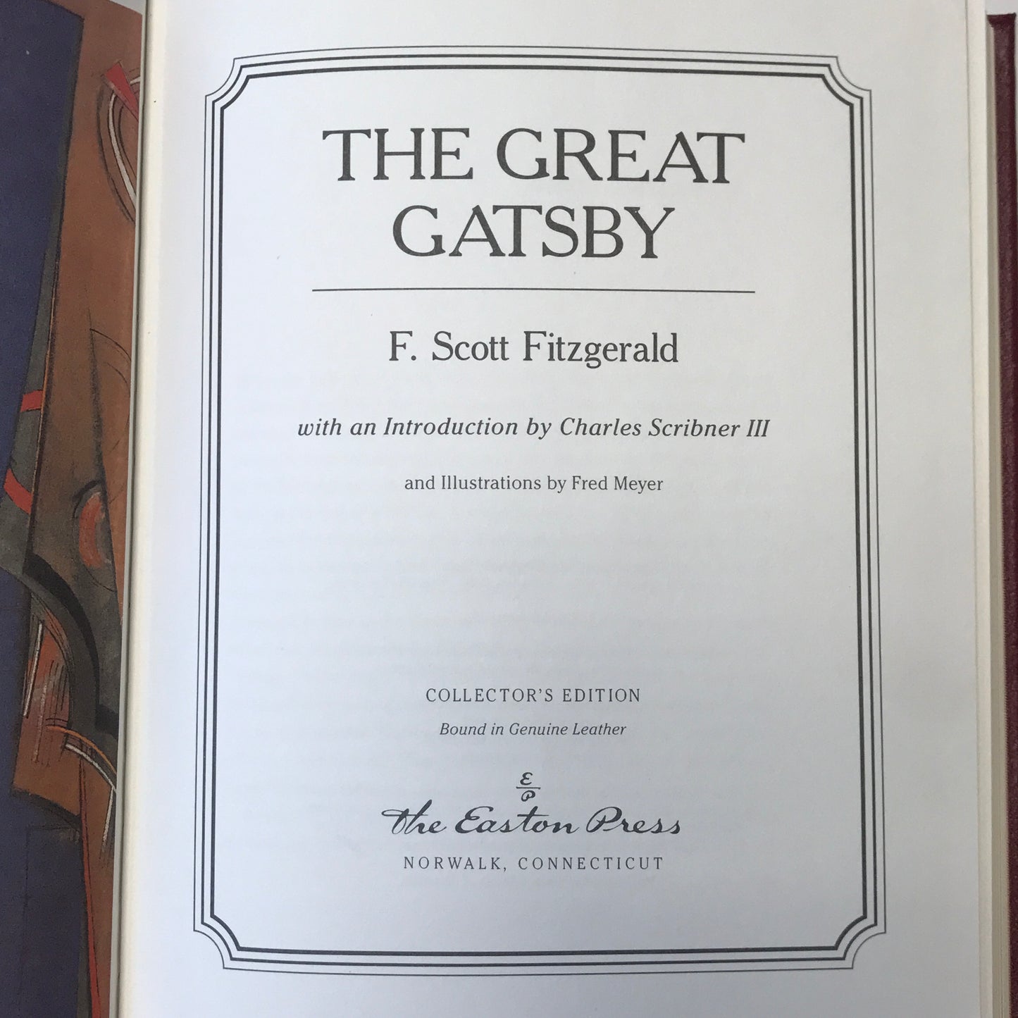 The Great Gatsby - F. Scott Fitzgerald - Easton Press - 1991