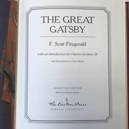 The Great Gatsby - F. Scott Fitzgerald - Easton Press - 1991