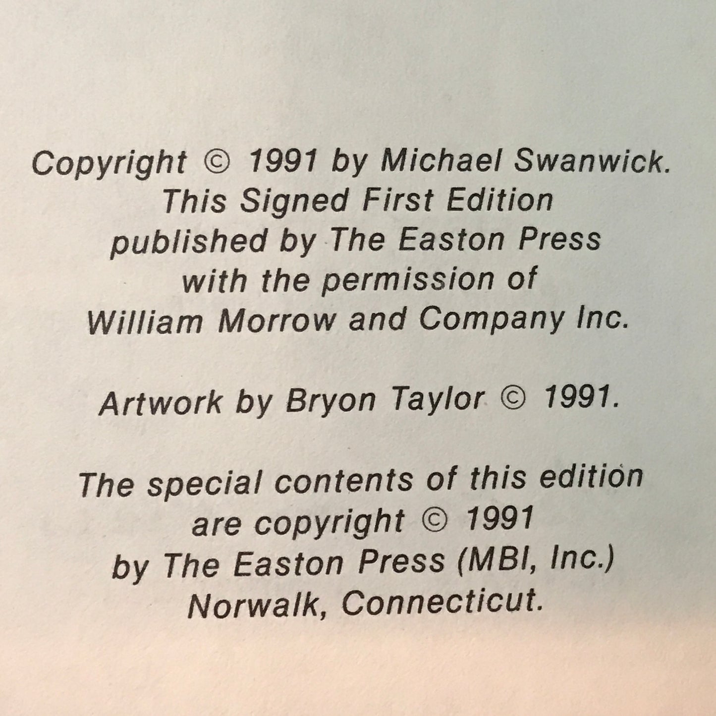 Stations of the Tide - Michael Swanwick - Signed - 1st Edition - Easton Press - 1991