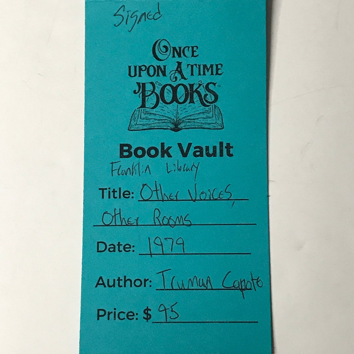 Other Voices, Other Rooms - Truman Capote - 1979 - Signed - Franklin Library