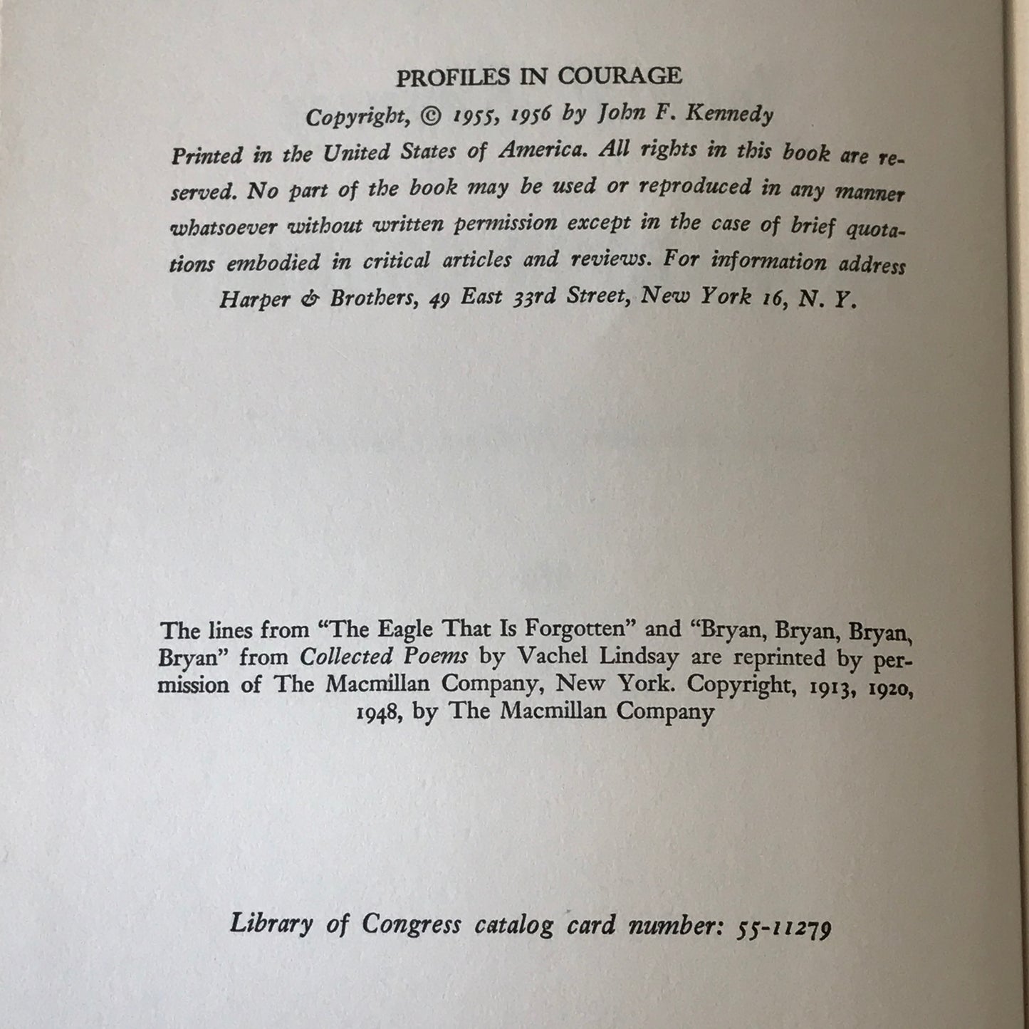 Profiles in Courage - John F. Kennedy - 1956