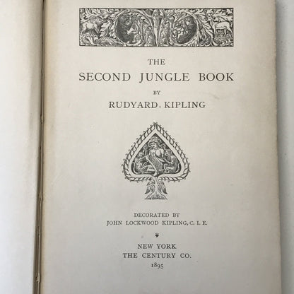 The Second Jungle Book - Rudyard Kipling - 1895 - 1st American Edition - Gilding