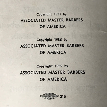 Standardized Textbook of Barbering - Associated Master Barbers of America - 1939 - 3rd Edition