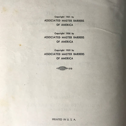 Standardized Textbook of Barbering - Associated Master Barbers of America - 1939 - 3rd Edition