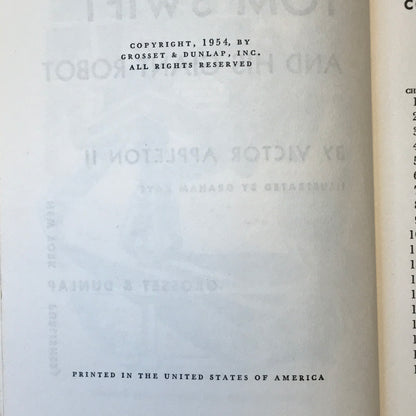 Tom Swift and His Giant Robot - Victor Appleton II - 1954 - Early Print