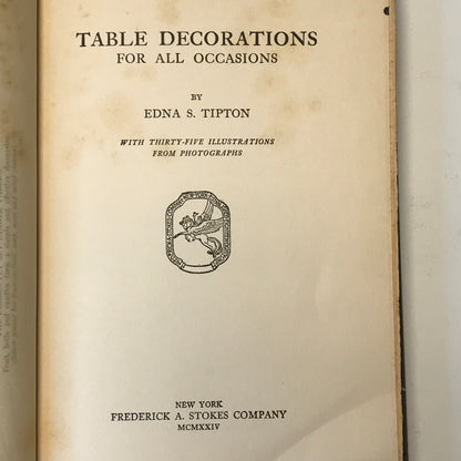 Table Decorations - Edna S. Tipton - 1924
