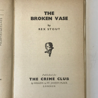 The Broken Vase - Rex Strout - 1947 - 5th Print