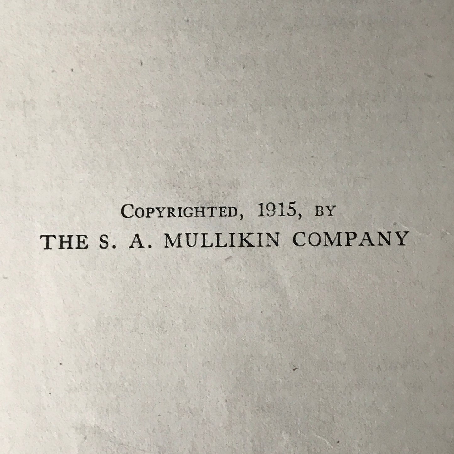 The Kitchen Companion - S. A. Mullikin Company - 1915 - Loose Pages, Cover, and Spine