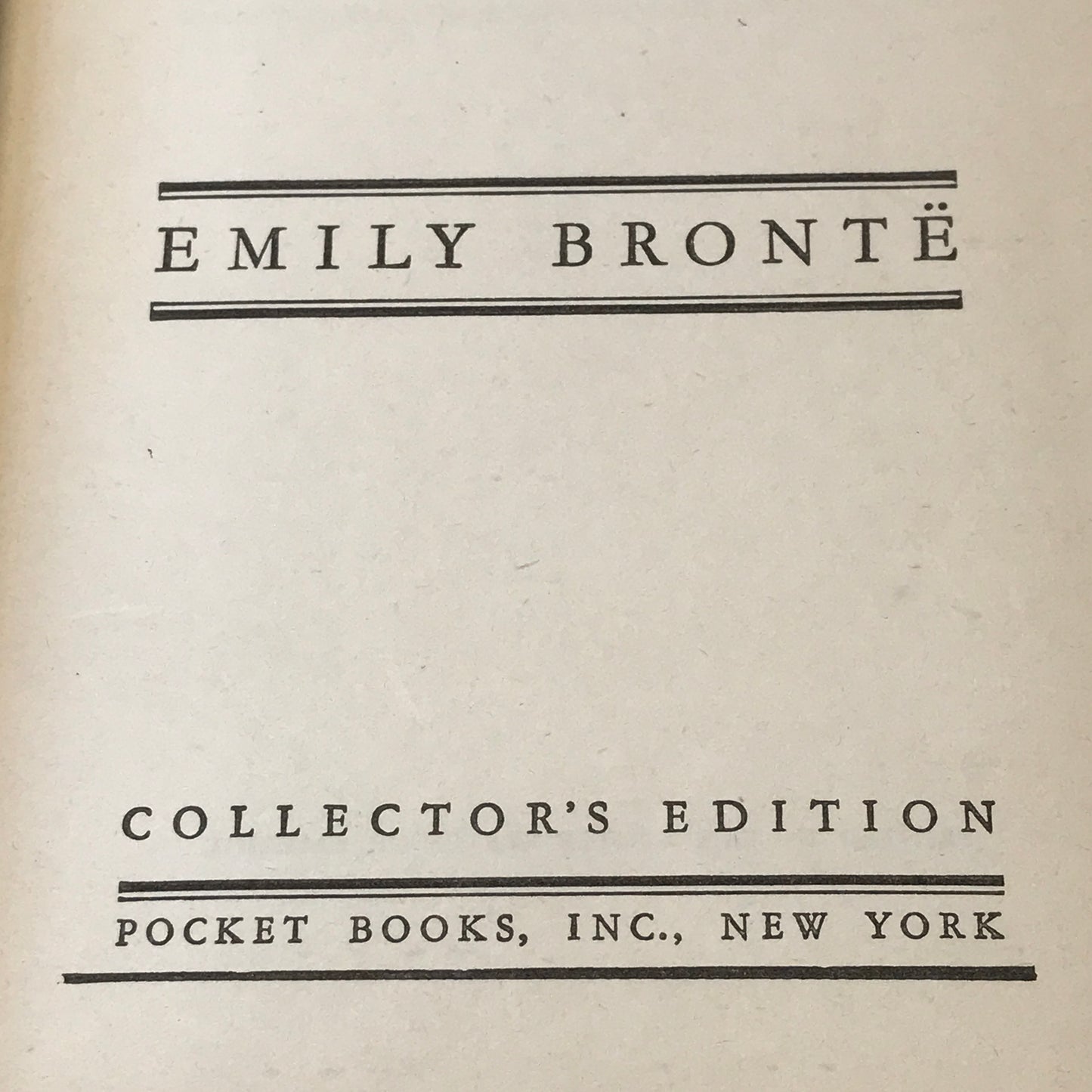 Wuthering Heights - Emily Bronte - Circa 1950's - Collector's Edition Pocket Books, Inc