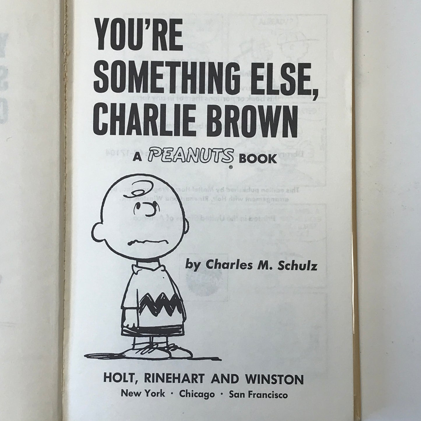 You're Something Else, Charlie Brown - Charles M Schulz - 1968