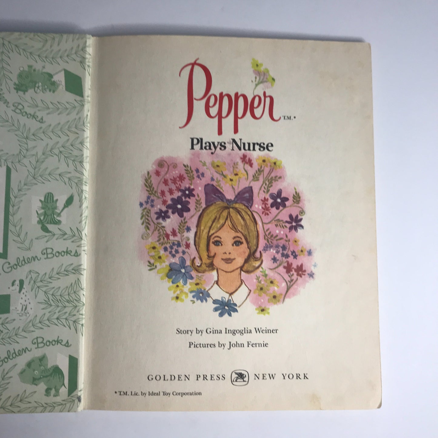 Pepper Plays Nurse - Little Golden - Gina Ingoglia Wiener - 1st Edition - "A Print"