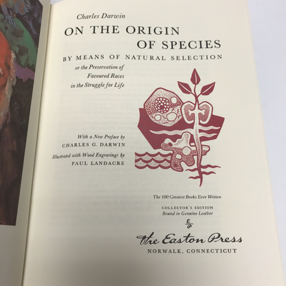 On the Origins of Species - Charles Darwin - Easton Press - 1991