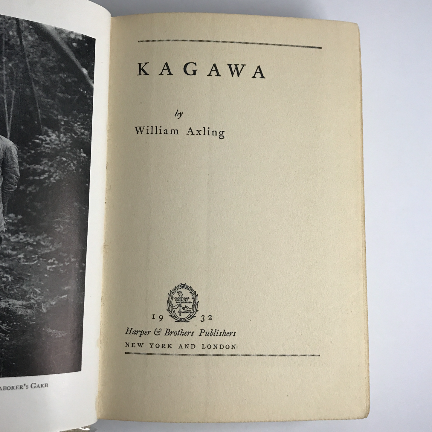 Kagawa - William Axling - 1st Edition - 1932