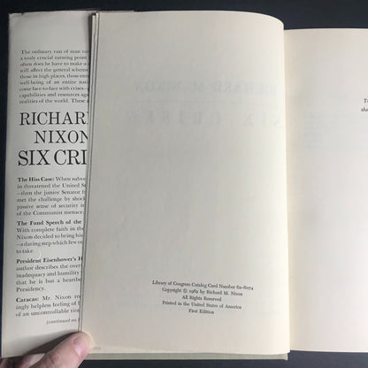 Six Crises - Richard M. Nixon - Signed- 1962