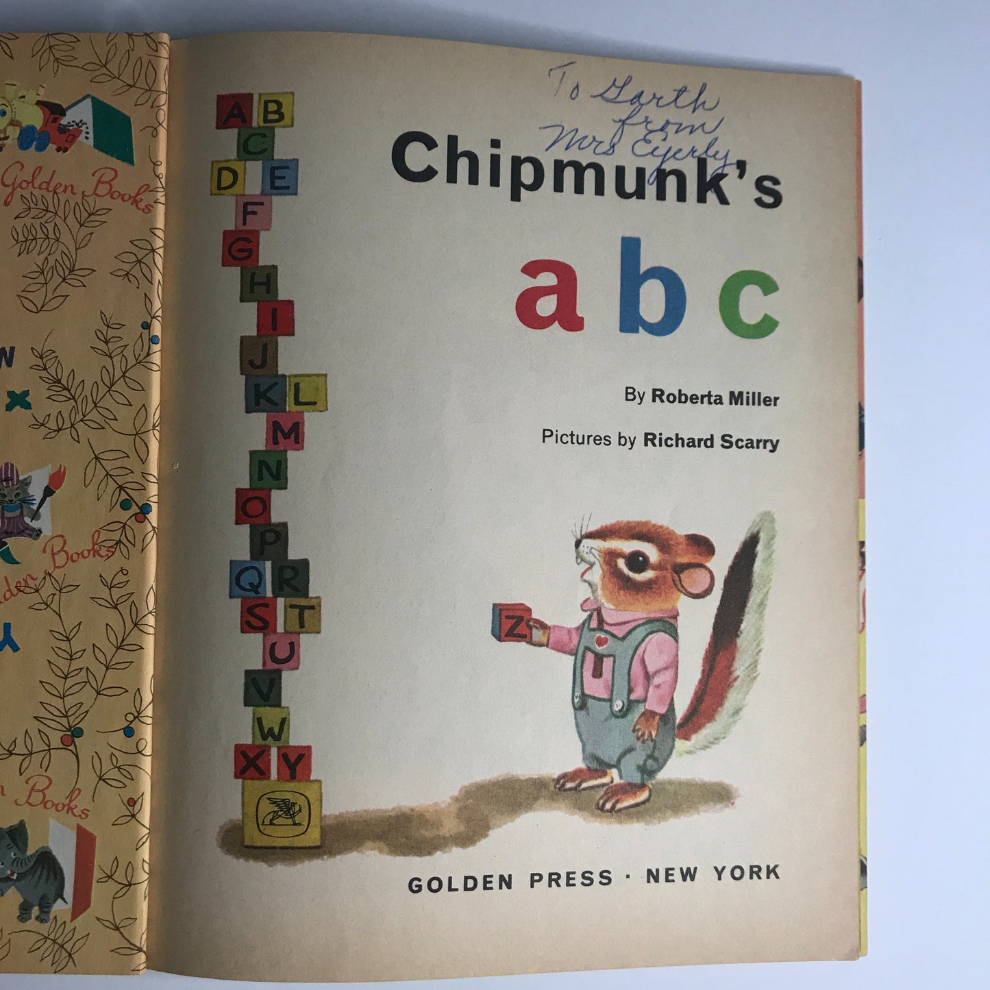 Chipmunk's ABC - Roberta Miller - 1963