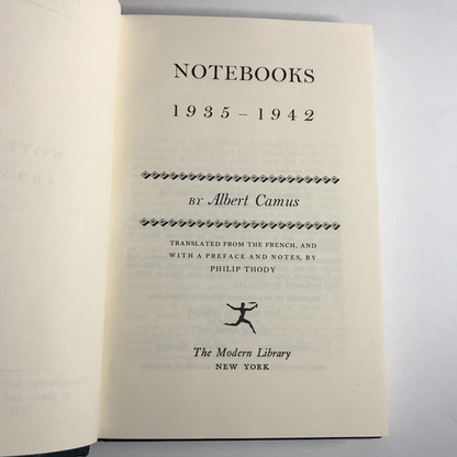 Notebooks 1935-1942 - Albert Camus - 1st Modern Library Edition