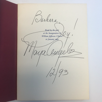 On the Pulse of Morning - Maya Angelou - Inscribed - ( Signed )- 1993