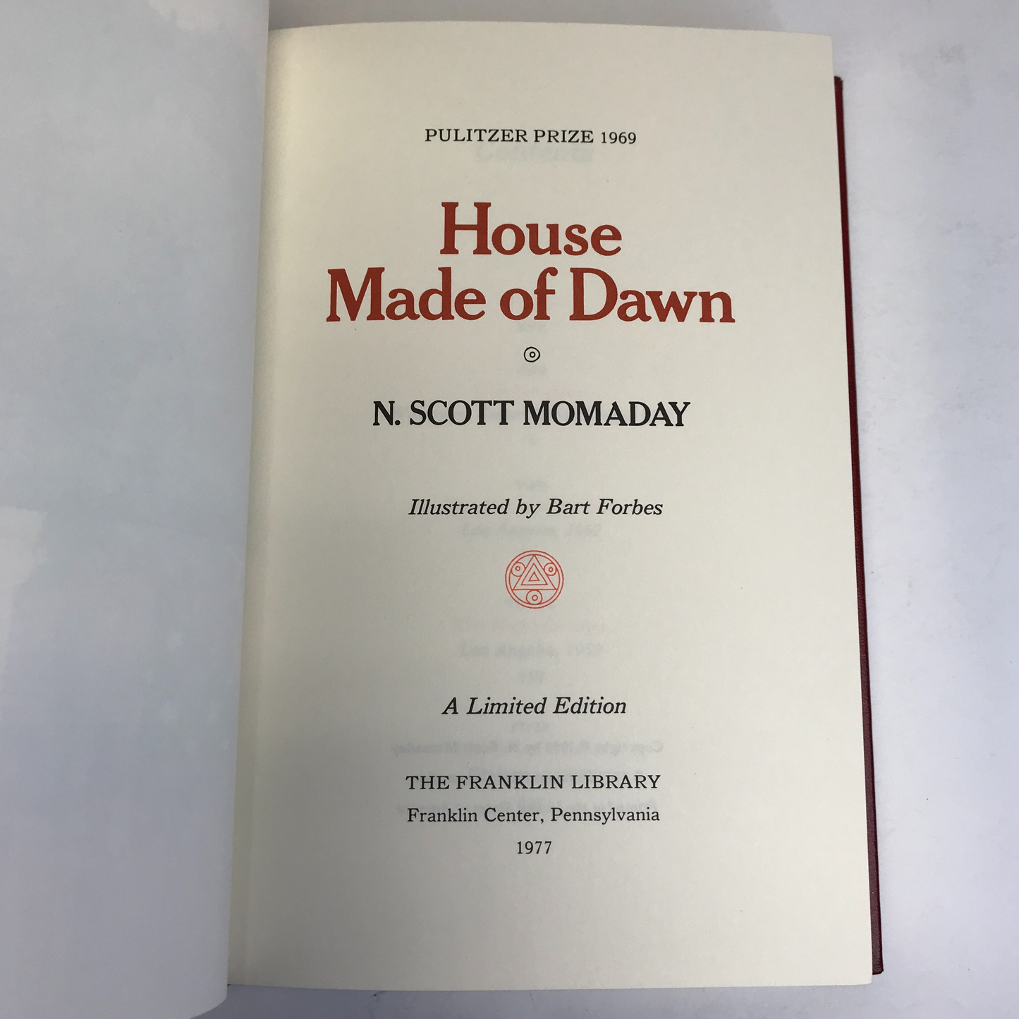 House Made of Dawn - N. Scott Momaday - Franklin Library - 1977