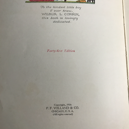 Rhymes for Kindly Children - by Fairmont Snyder - Illustrated by John B. Gruelle - 41st Edition - 1916