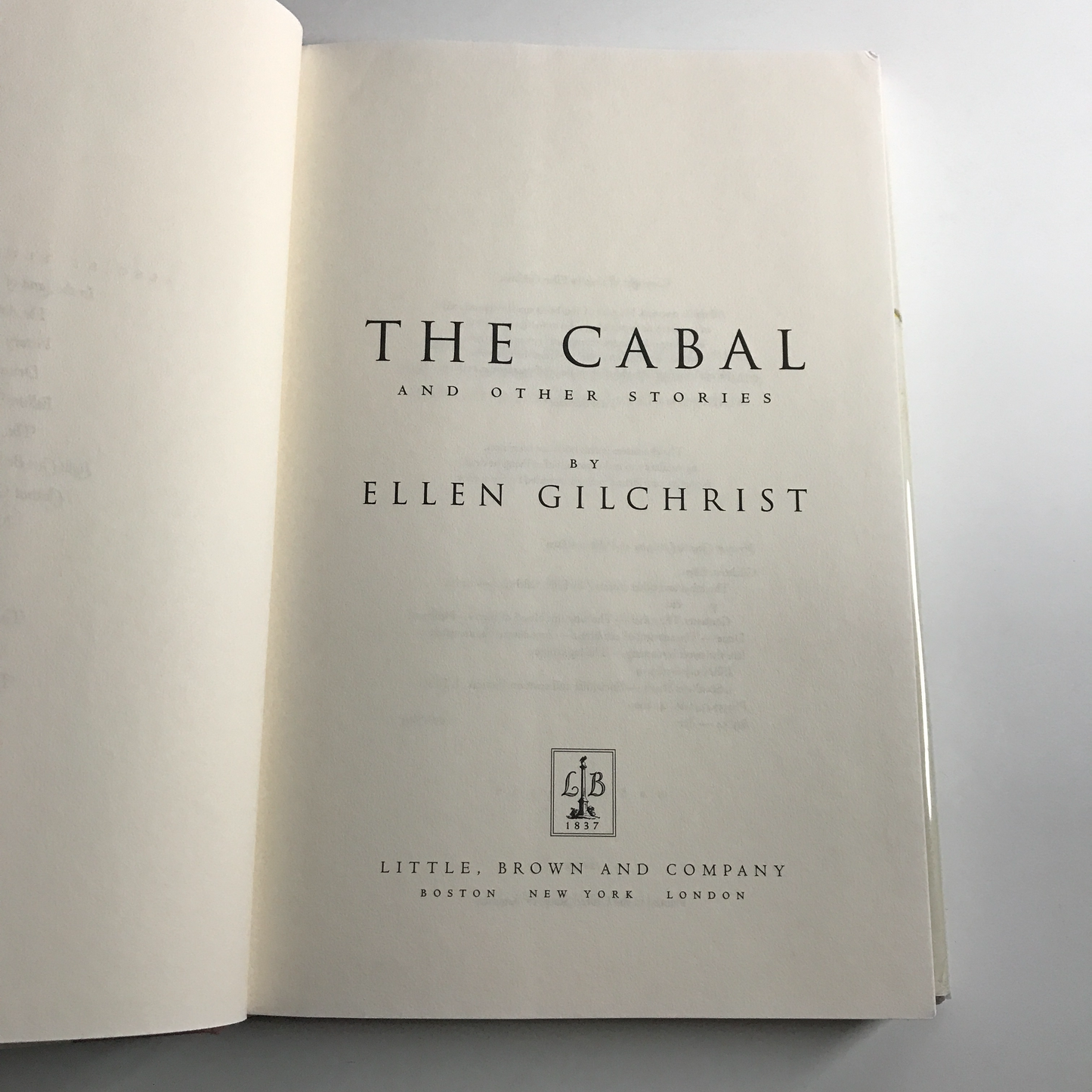 The Cabel - Ellen Gilchrist - Arkansas Author - 1st Edition - 2000