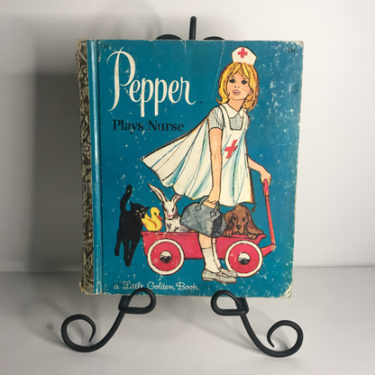 Pepper Plays Nurse - Little Golden - Gina Ingoglia Wiener - 1st Edition - "A Print"