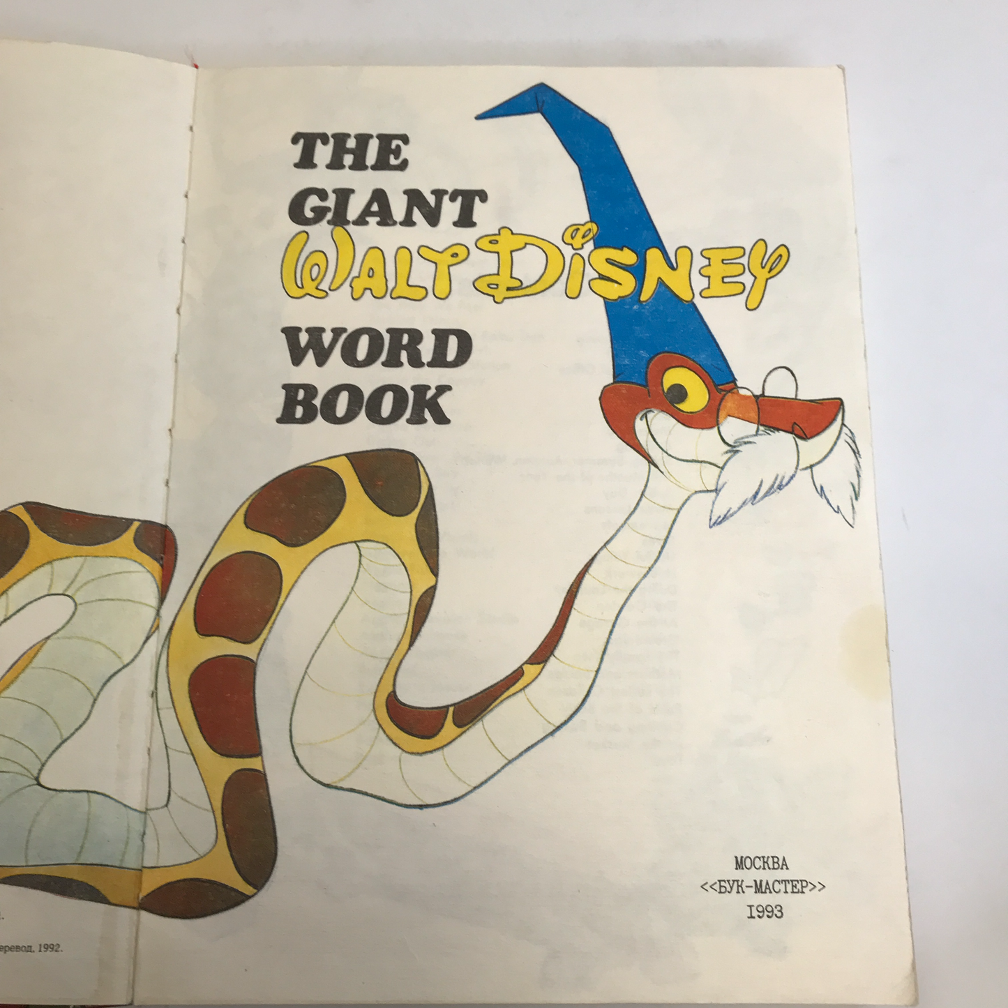 Walt Disney's The Giant Word Book - Russian - 1993