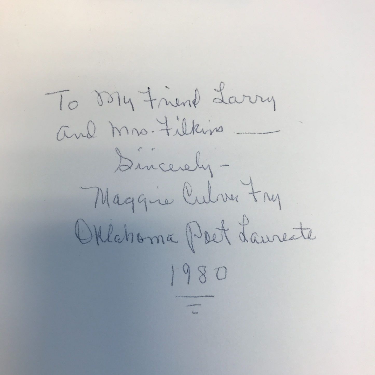 Buckskin Hollow Reflections - Maggie Culver Fry - Native American - Signed - 1978