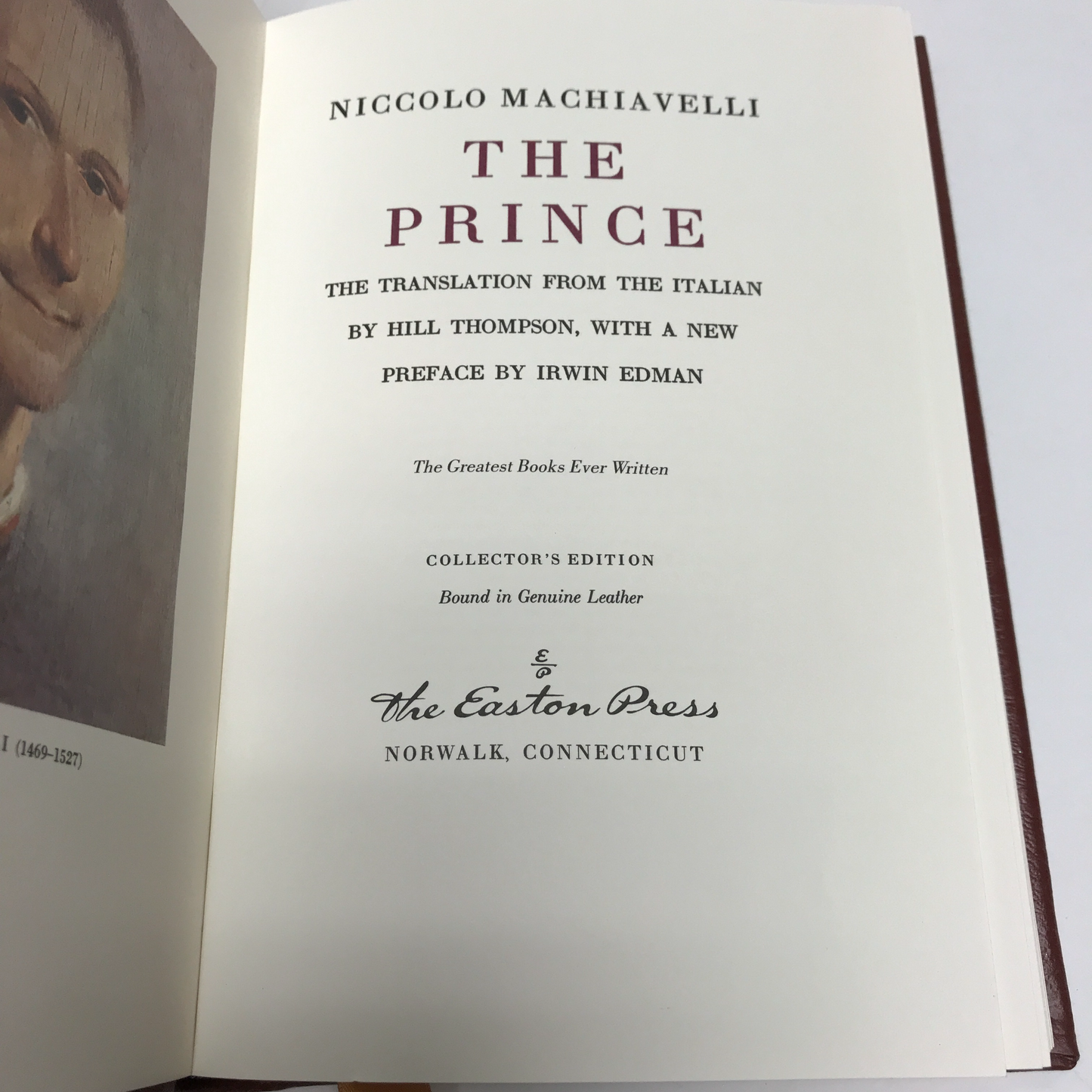 The Prince - Niccolo Machiavelli - Easton Press - 1980