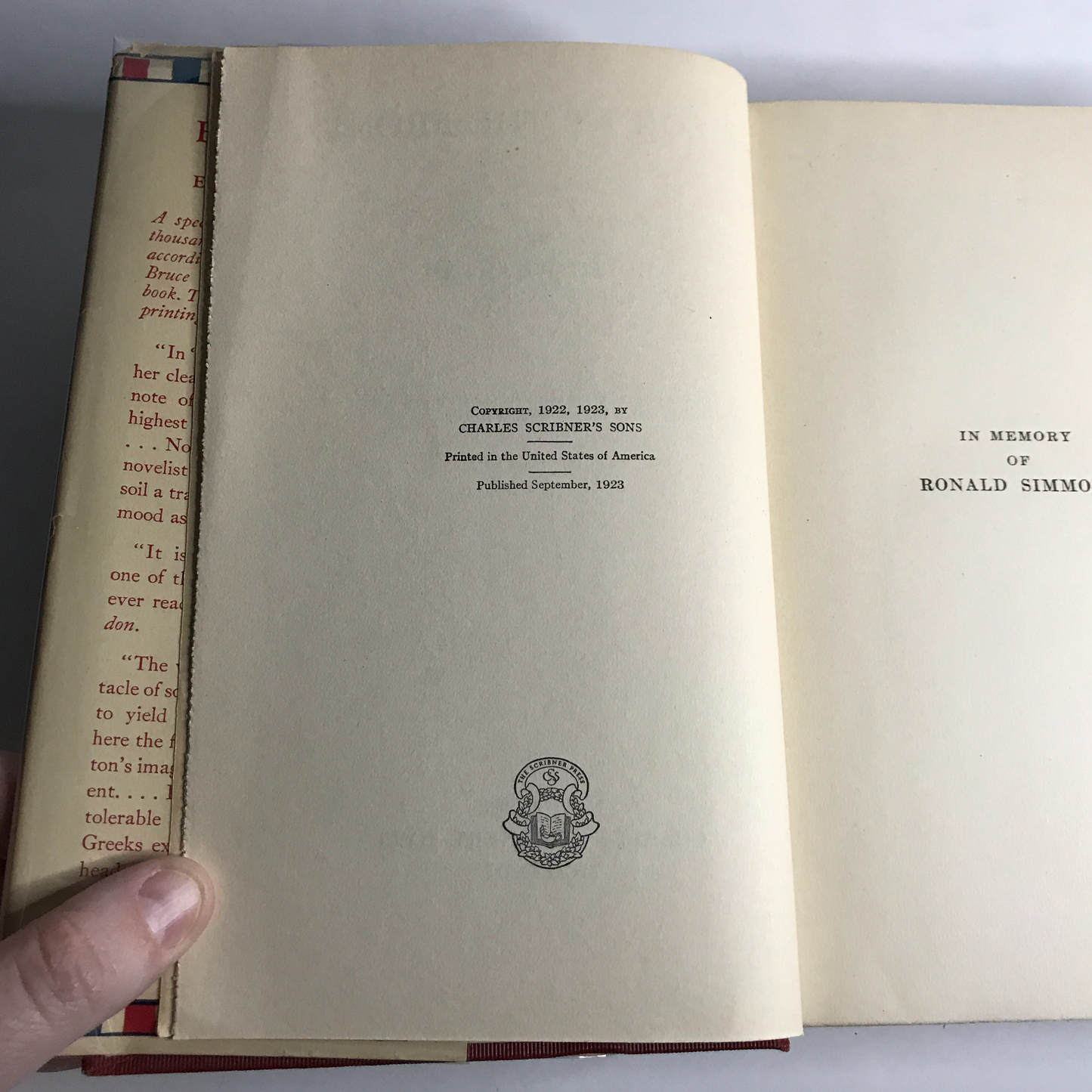 A Sun at the Front - Edith Wharton - 1st Edition - 1923