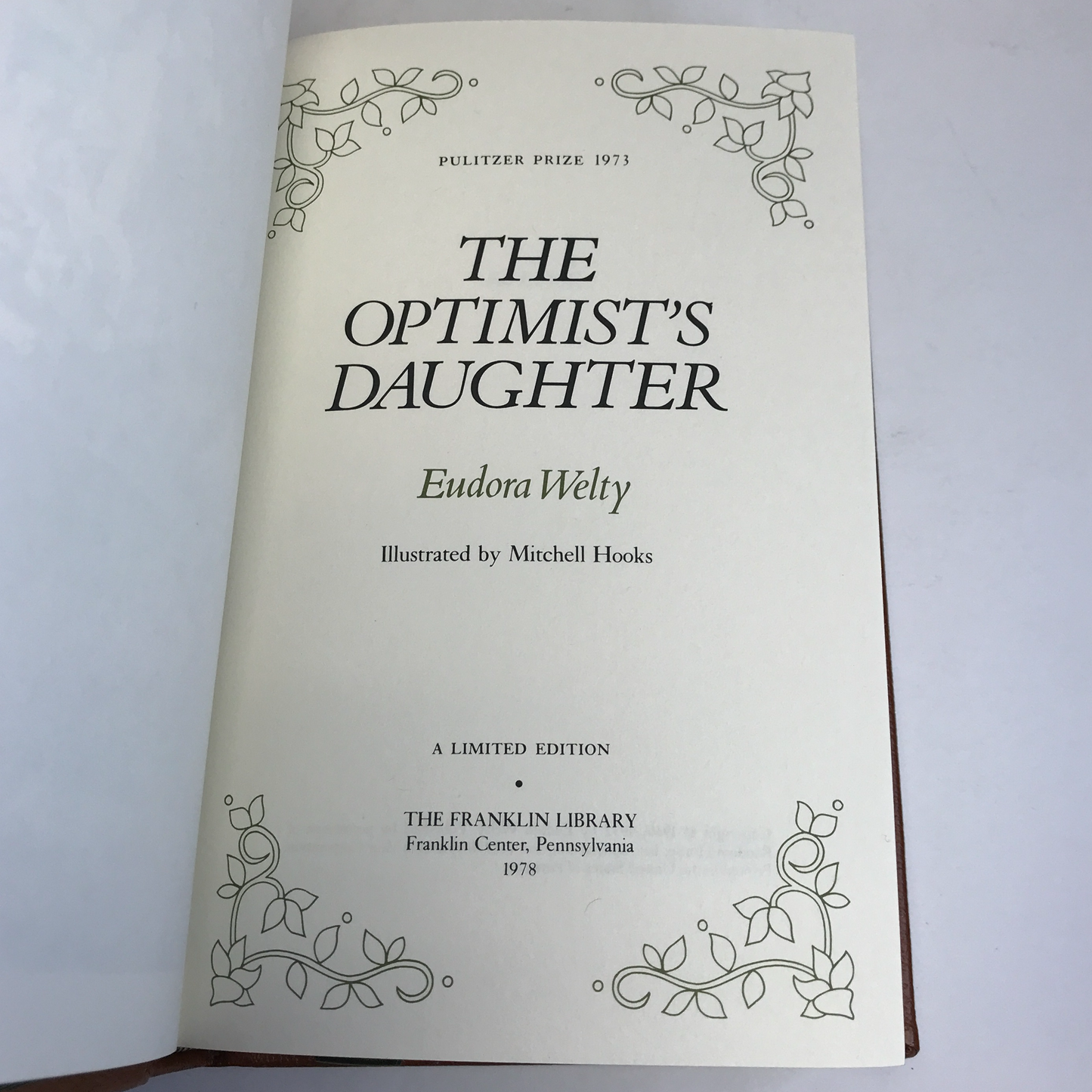 The Optimist's Daughter - Eudora Welty - Franklin Library - 1978