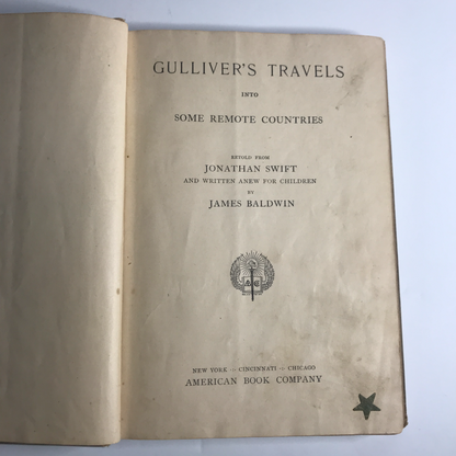 Baldwin's Gullivar's Travels - Johnathan Swift (Retold) - 1908