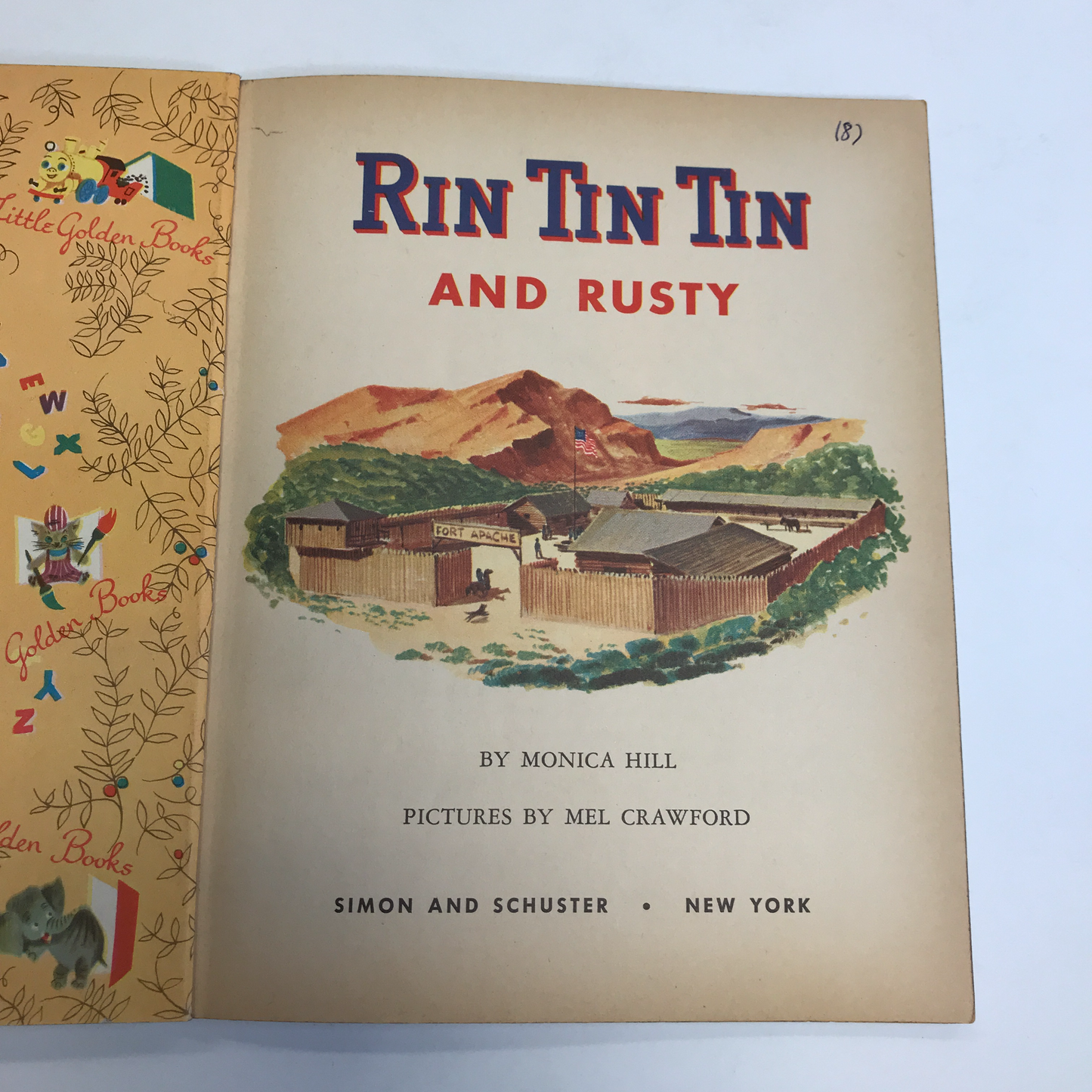 Rin Tin Tin and Rusty - Monica Hill - "A" Print - 1955 - Little Golden