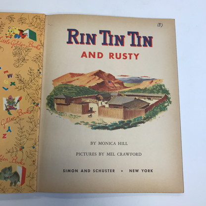 Rin Tin Tin and Rusty - Monica Hill - "A" Print - 1955 - Little Golden