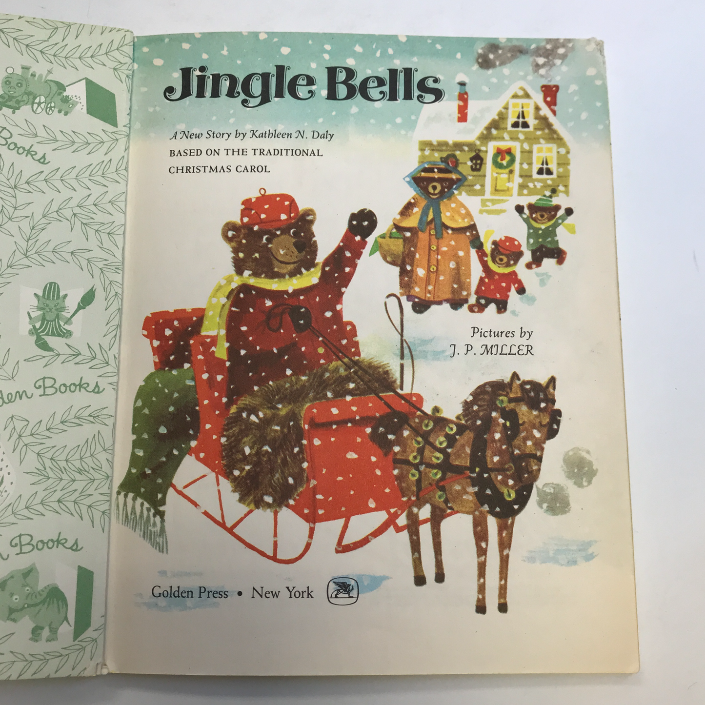 Jingle Bells - Little Golden Book - 'A' Print - 1964