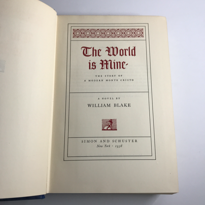 The World is Mine - William Blake - Third Printing - 1938