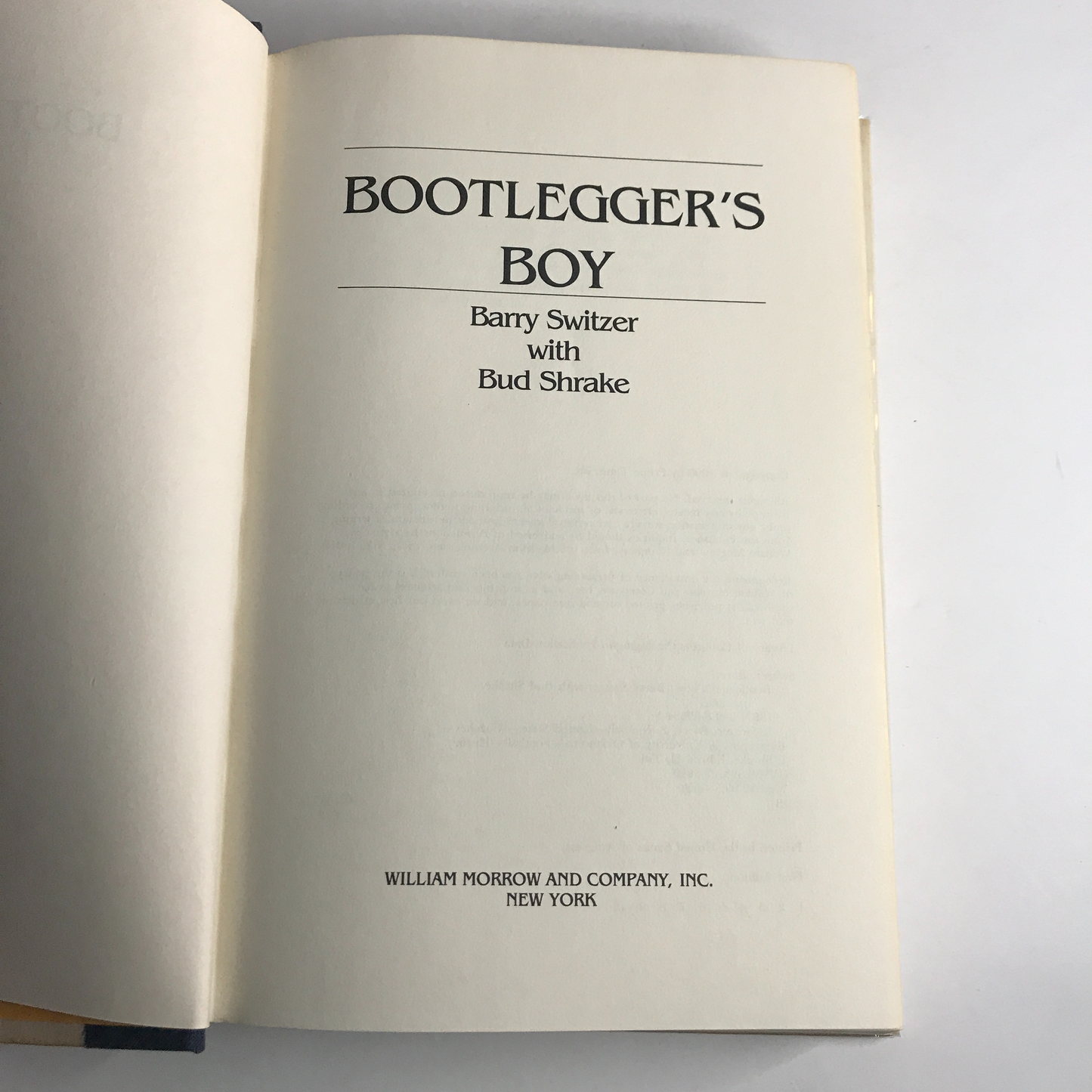 Bootlegger's Boy - Barry Switzer - Inscribed - 1990