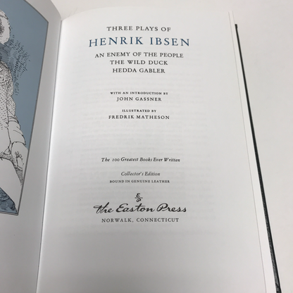 Three Plays - Henrik Ibsen - Easton Press - 1979