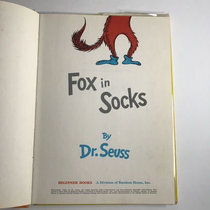 Fox in Socks - Dr. Seuss - 1965 - 1st Edition Probable 2nd State