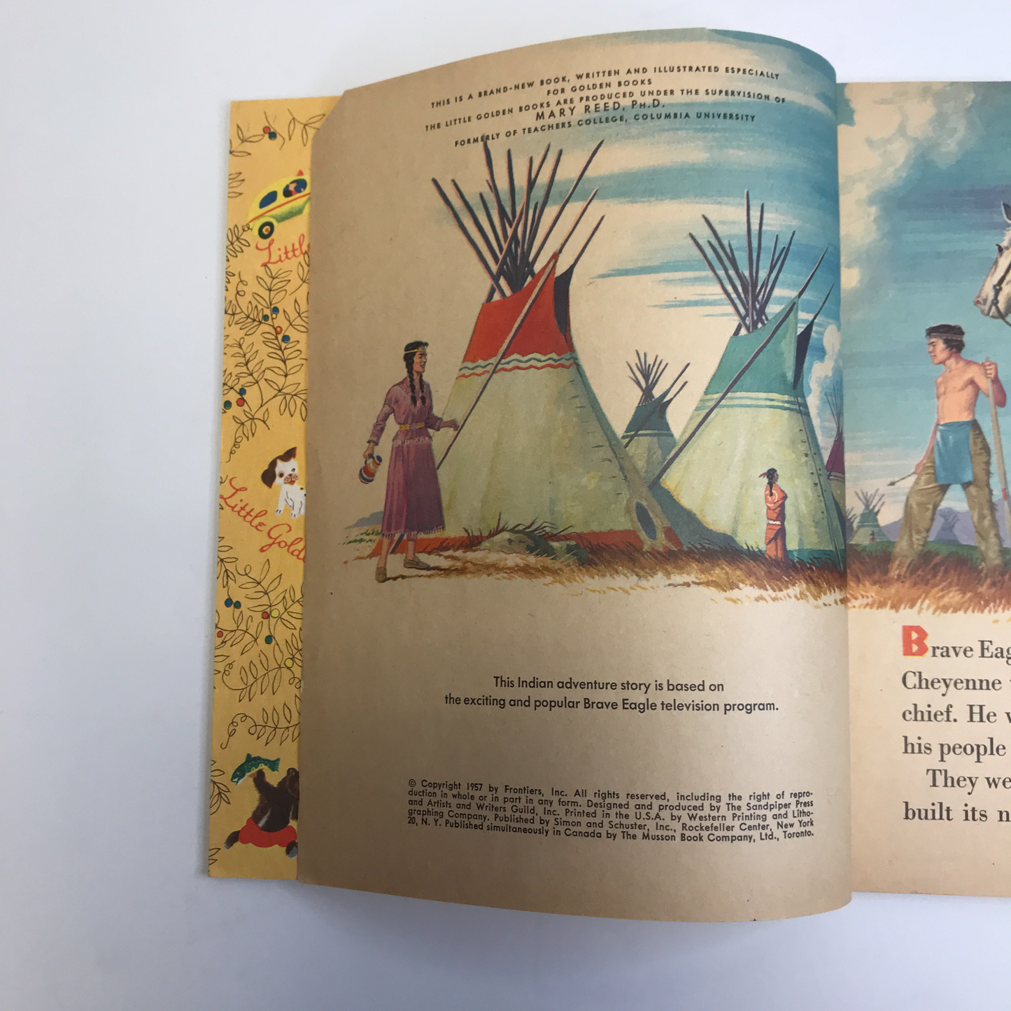 Brave Eagle-A Little Golden Book- Charles Spain Verral "A"-Print 1957